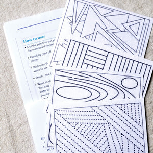 Dissolvable Stick & Stitch Transfer Patterns "Geometrics"