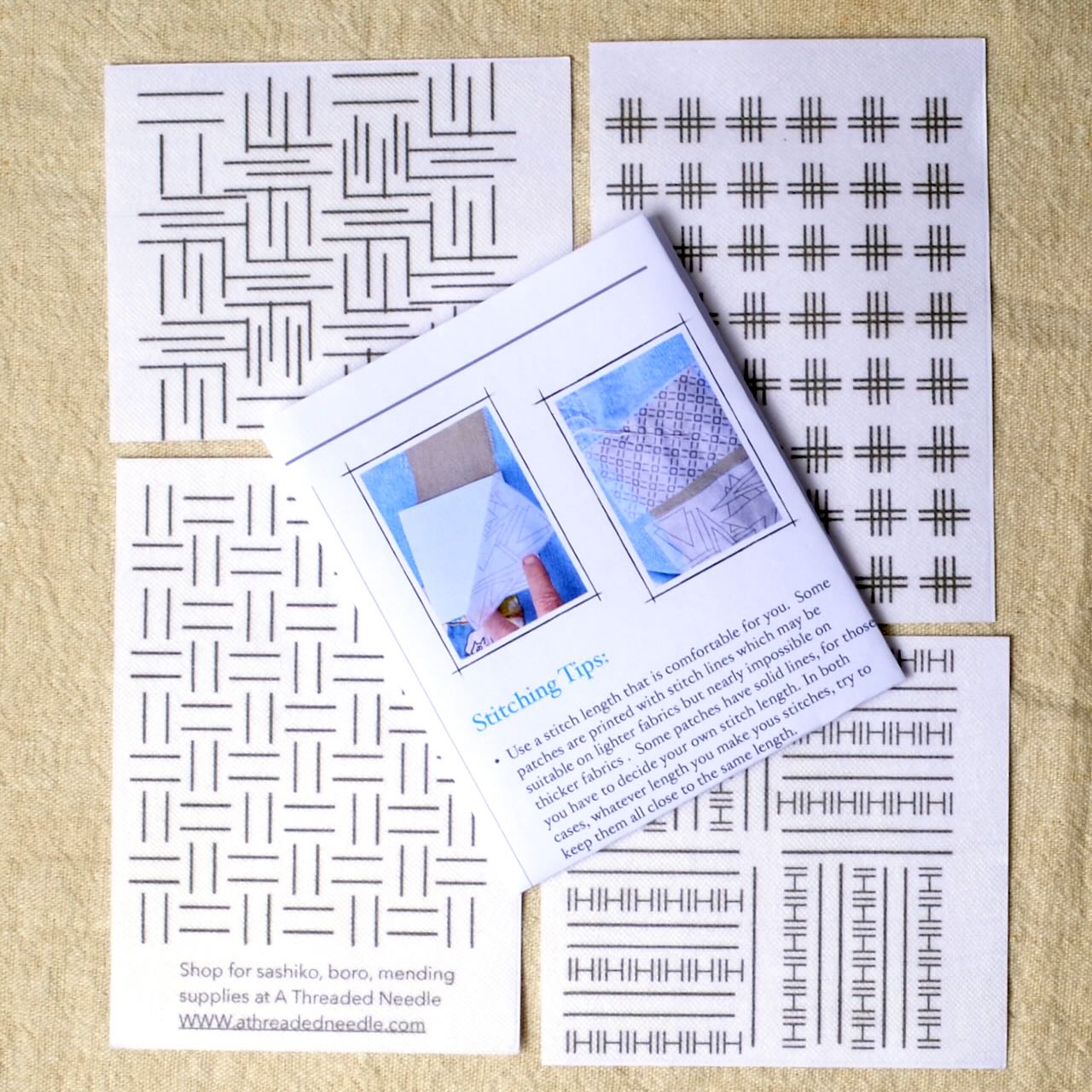 Dissolvable Stick & Stitch Transfer Patterns "Markings" with stitching tips