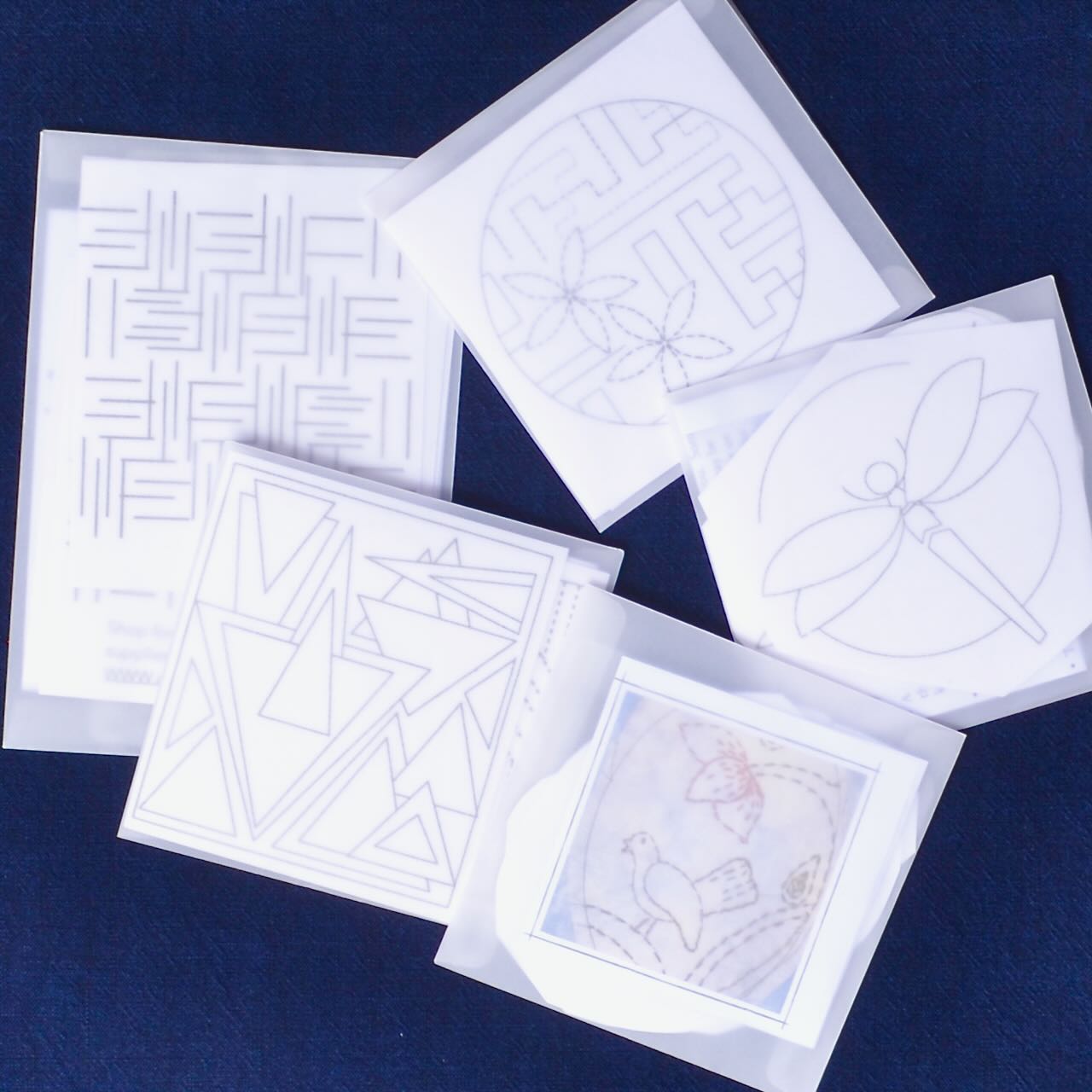 Dissolvable Stick & Stitch Transfer Patterns, 5 sets available