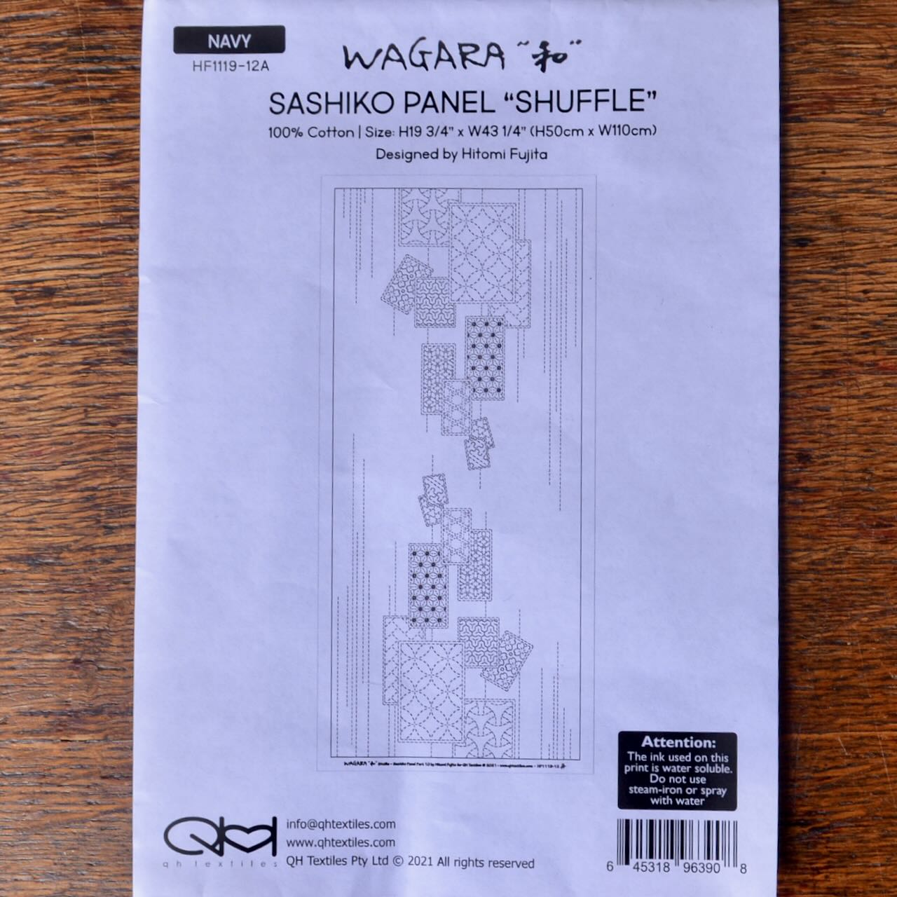 Wagara Sashiko Panel: Shuffle