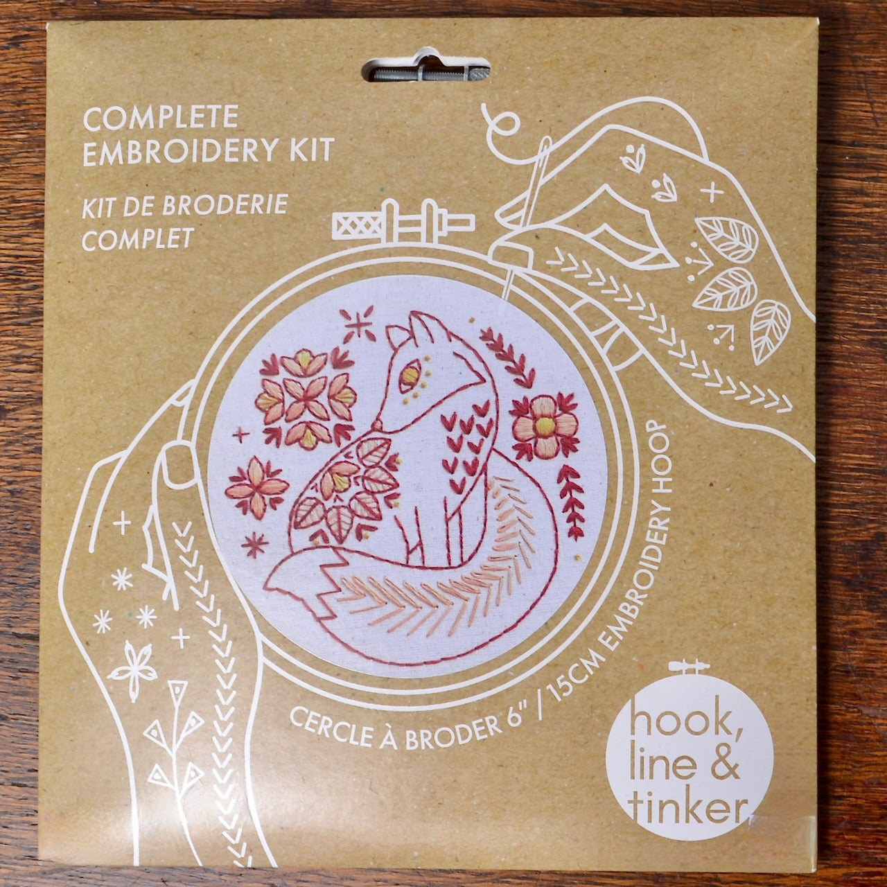 Red Folk Fox Embroidery Kit