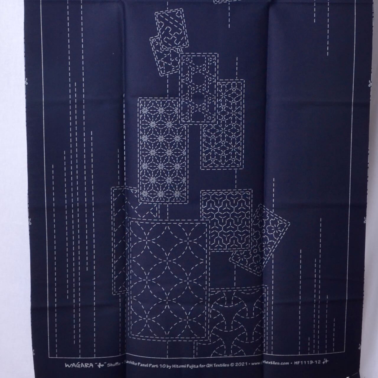Sashiko Panel: Shuffle - bottom of panel