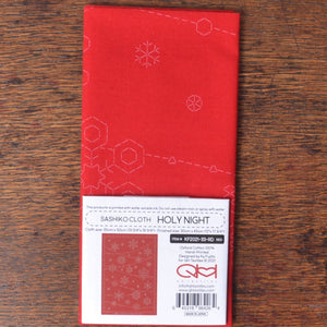 Red Sashiko Cloth Snowflakes Sampler "Holy Night"