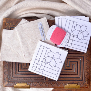 Sashiko Cherry Blossom Coaster Kit