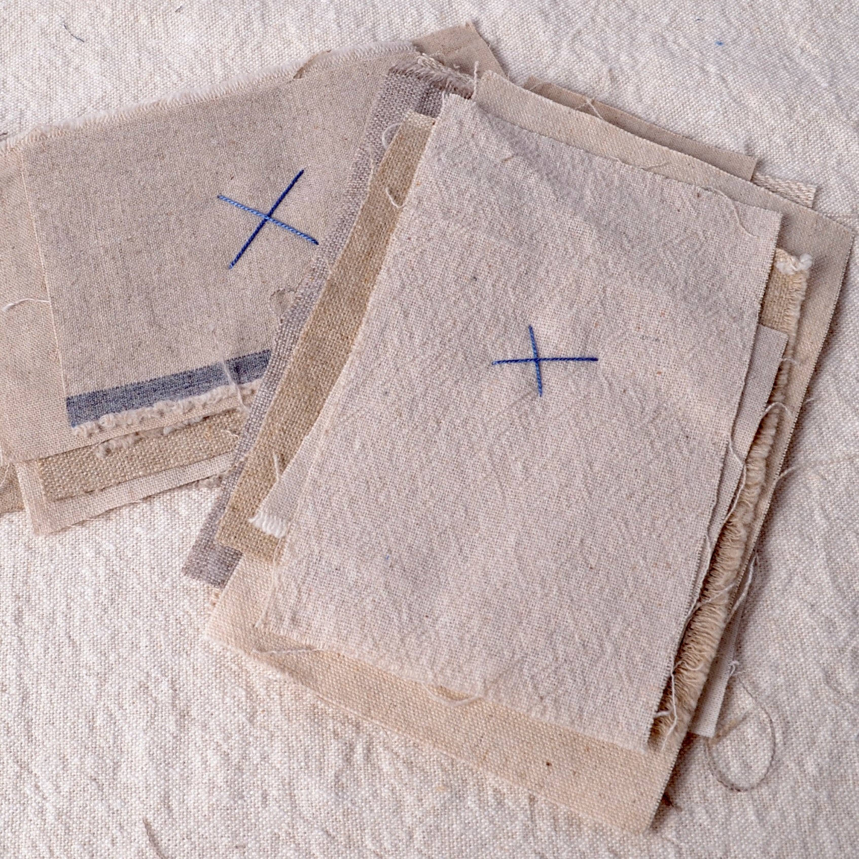 Natural Linen & Cotton Patches for Mending or Stitching