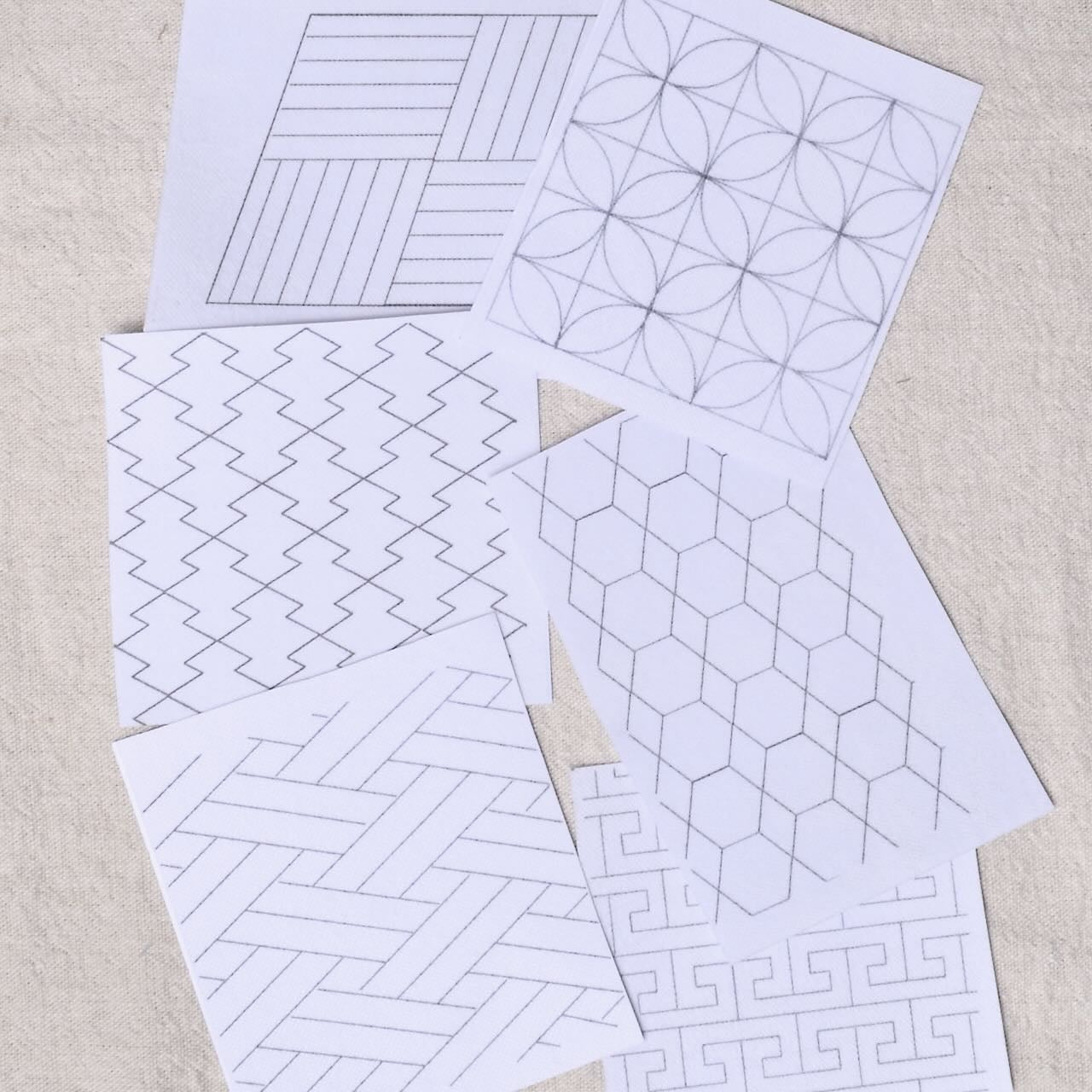 peel stick and stitch sashiko patterns 