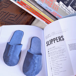 denim slipper pattern inJean Genius, Book by Janelle Hanna
