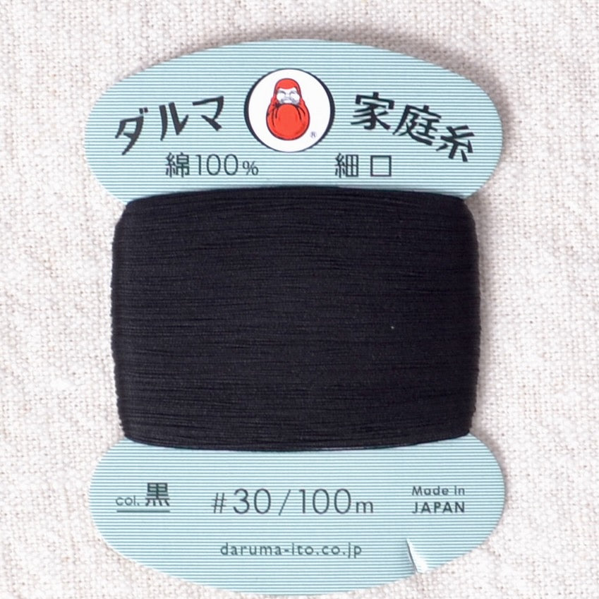 Daruma Hand Sewing Thread, Black