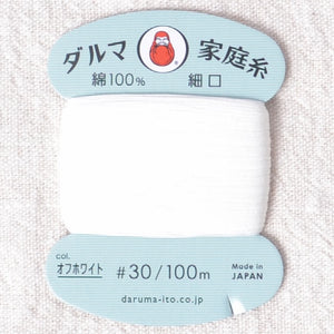Daruma Hand Sewing Thread, White