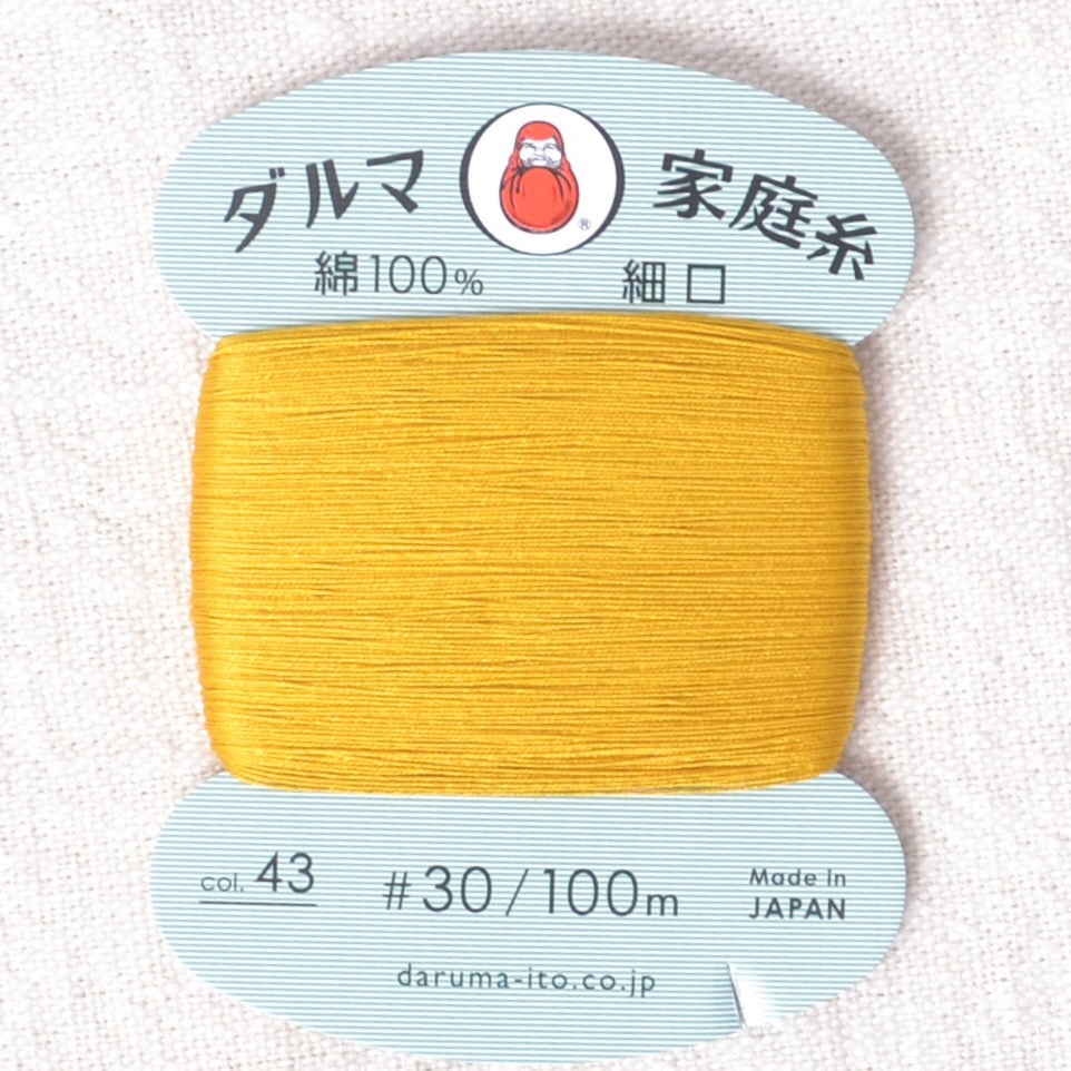 Daruma Hand Sewing Thread, Mustard Yellow #43