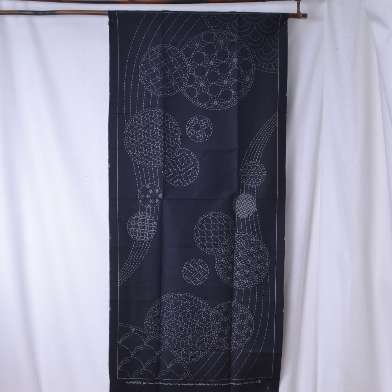 pre-printed ready to stitch sashiko panel 