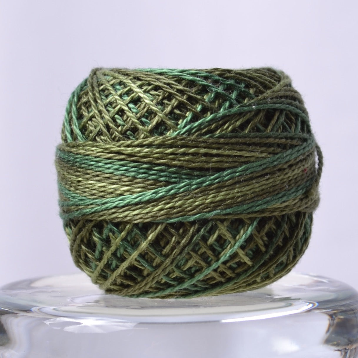 Valdani Variegated Hand Dyed Perle Cotton Thread, Green Pastures