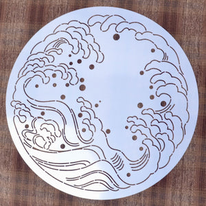 Sashiko Stencil  8" X 8"  "Great Wave"