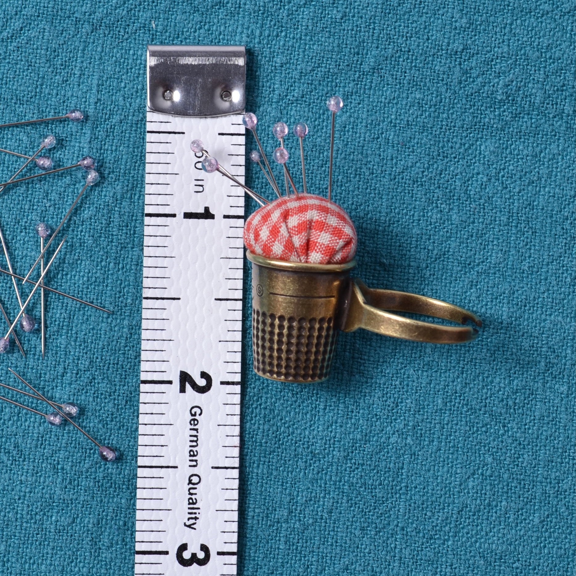 one inch pin cushion ring, sewing notion