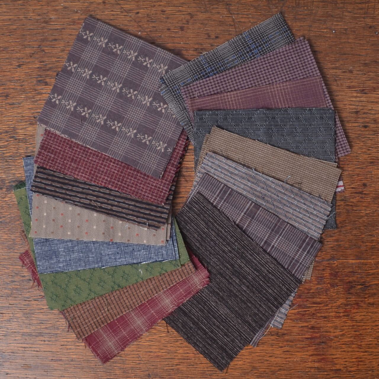 Dyed Yarn Fabric Cut Pack, Darker Colours