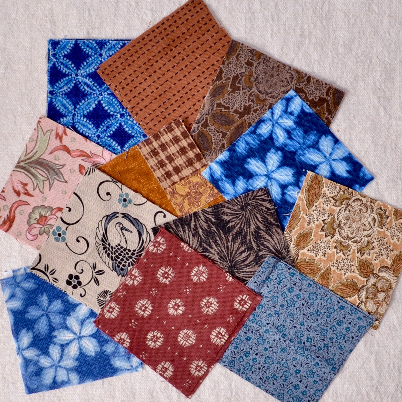 small cotton fabric pieces for boro and mending