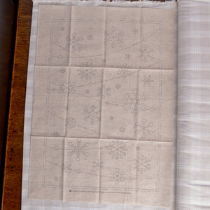 sashiko snowflakes stitching panel