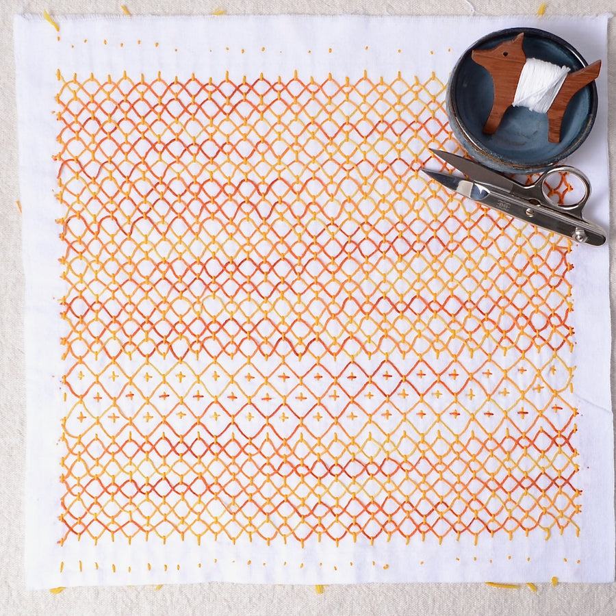 Kuguri-sashi (Weave Under Threads Sashiko) - A Threaded Needle