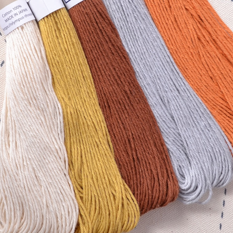 sashiko threads, quiet autumn color collection