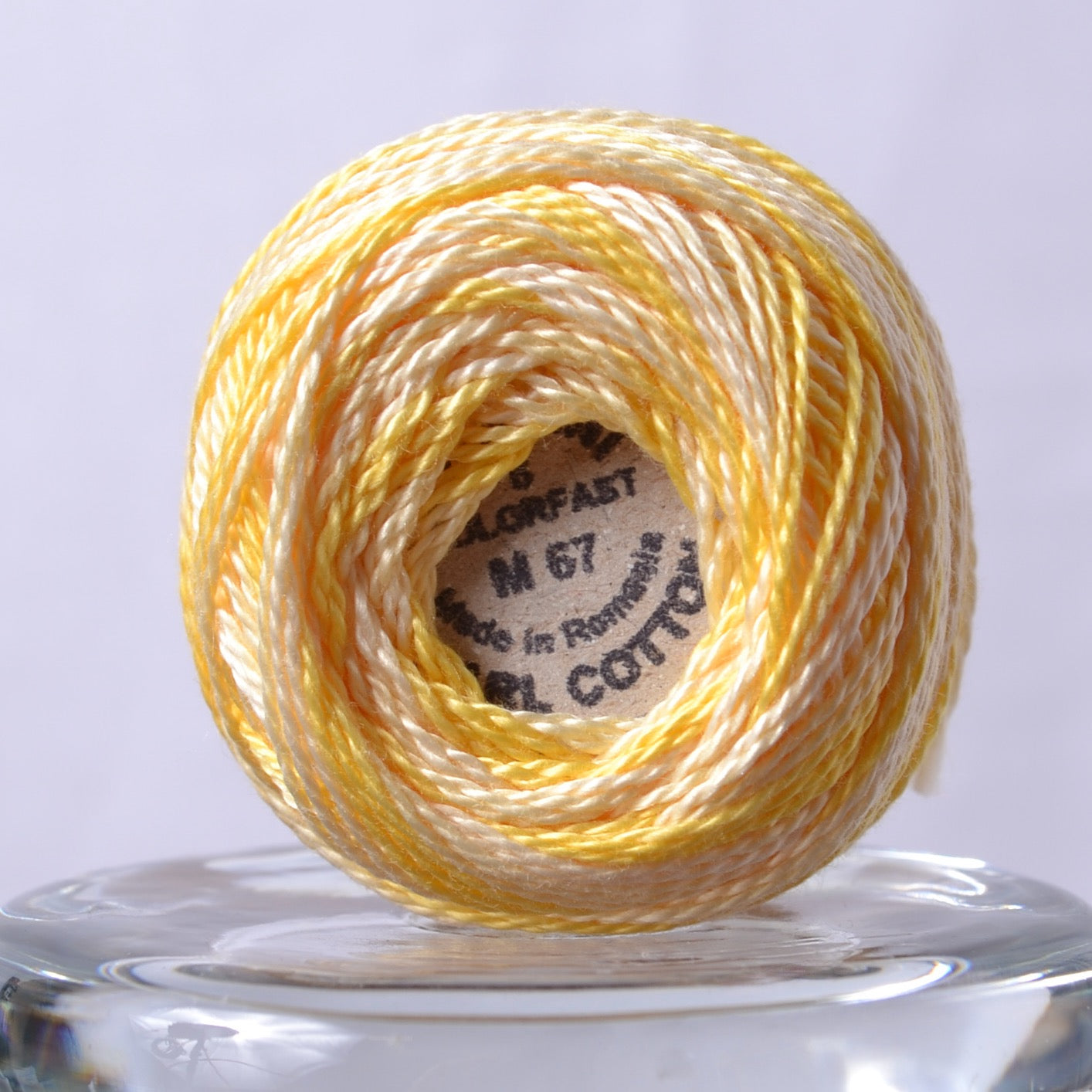 yellow perle cotton thread