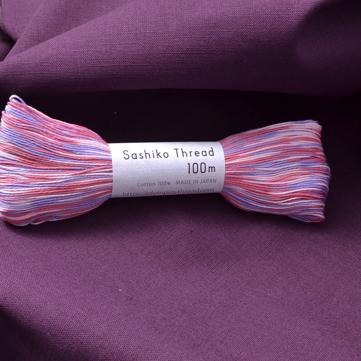 variegated pink to purple Olympus sashiko thread