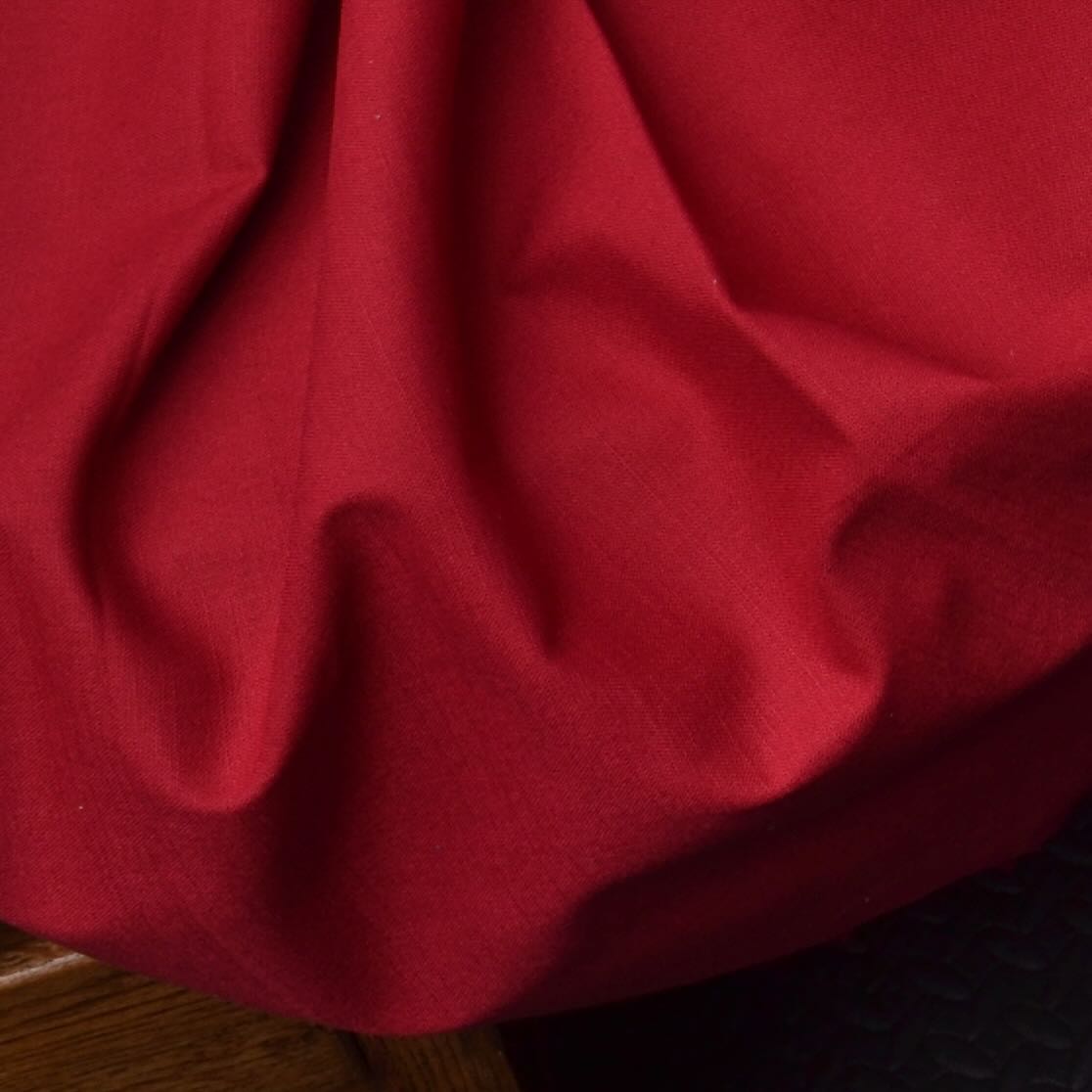 Cotton Fabric for Sashiko Stitching, Red