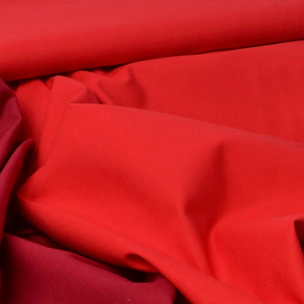 Cotton Fabric for Sashiko Stitching, Bright Red