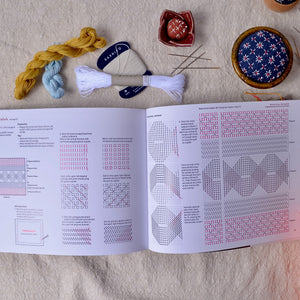 page from Amazing Sashiko, Modern Japanese Embroidery Designs, The Book 