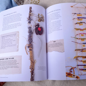 fibre and sticks page in Connecting with Nature Book by Tilly Rose