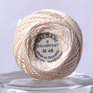 cream perle cotton thread