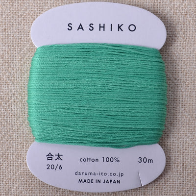 Daruma mint green sashiko thread