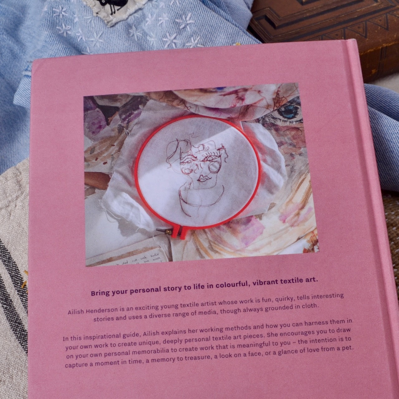 back of Narrative Textiles, tell your story in Mixed media and stitch by Ailish Henderson