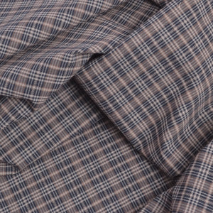 Dyed Yarn Cotton Fabric for Sewing & Quilting in brown and black