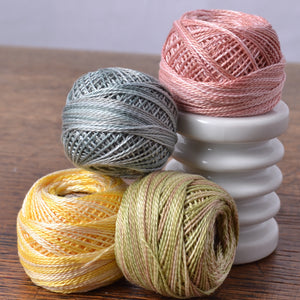perle cotton threads, Pastel colours