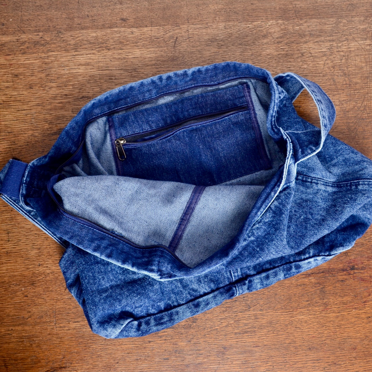 Roomy Denim Shoulder  tote Bag