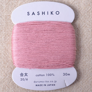 Dusty pink sashiko thread