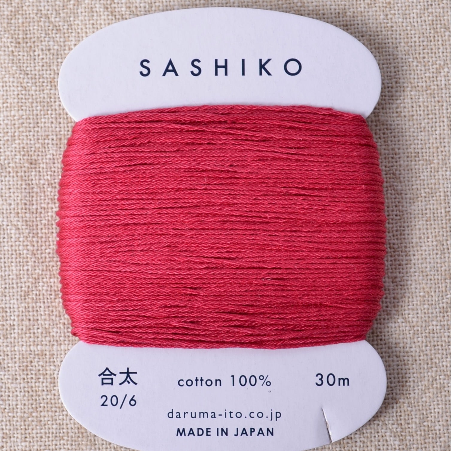 Red sashiko thread