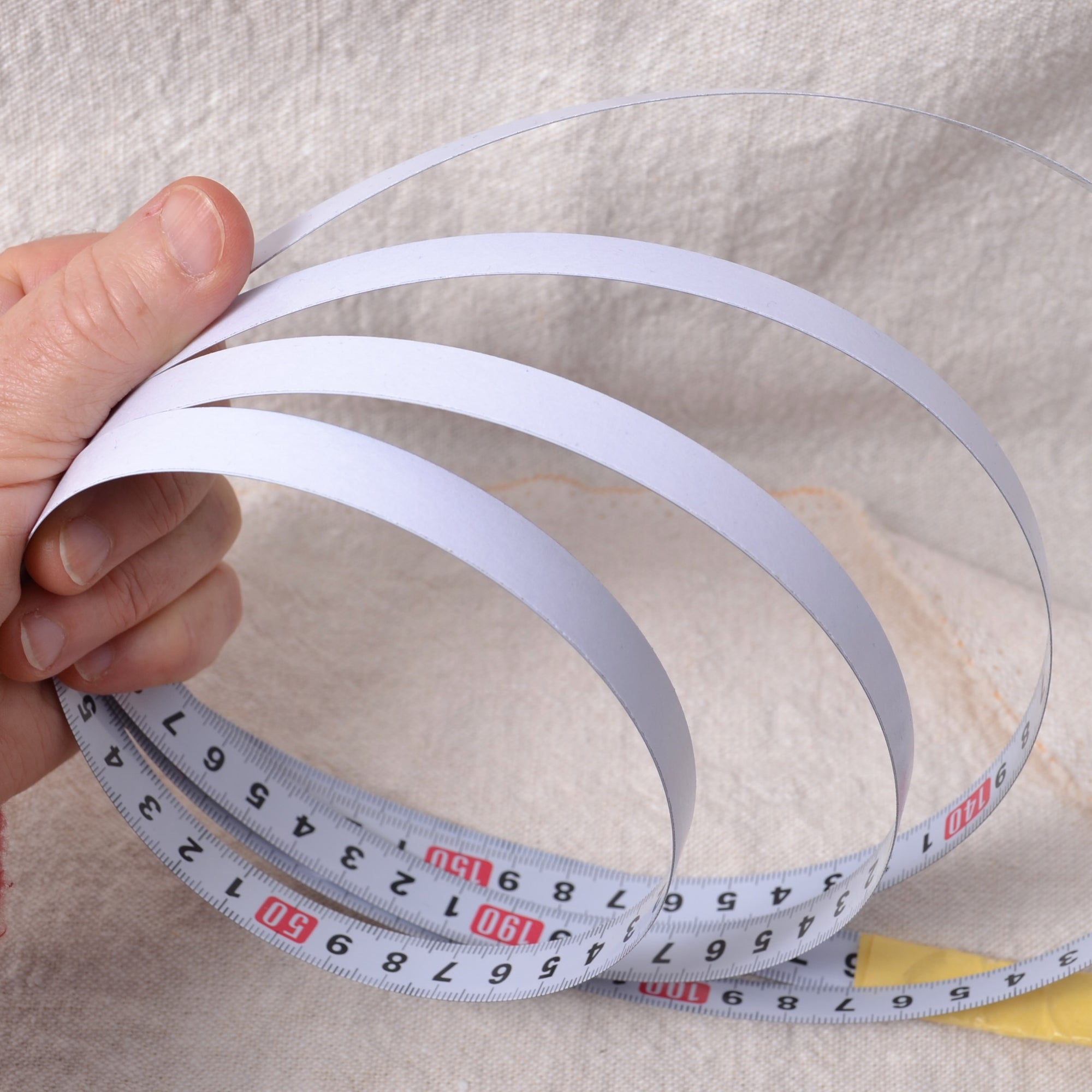 Metric self adhesive measuring tape