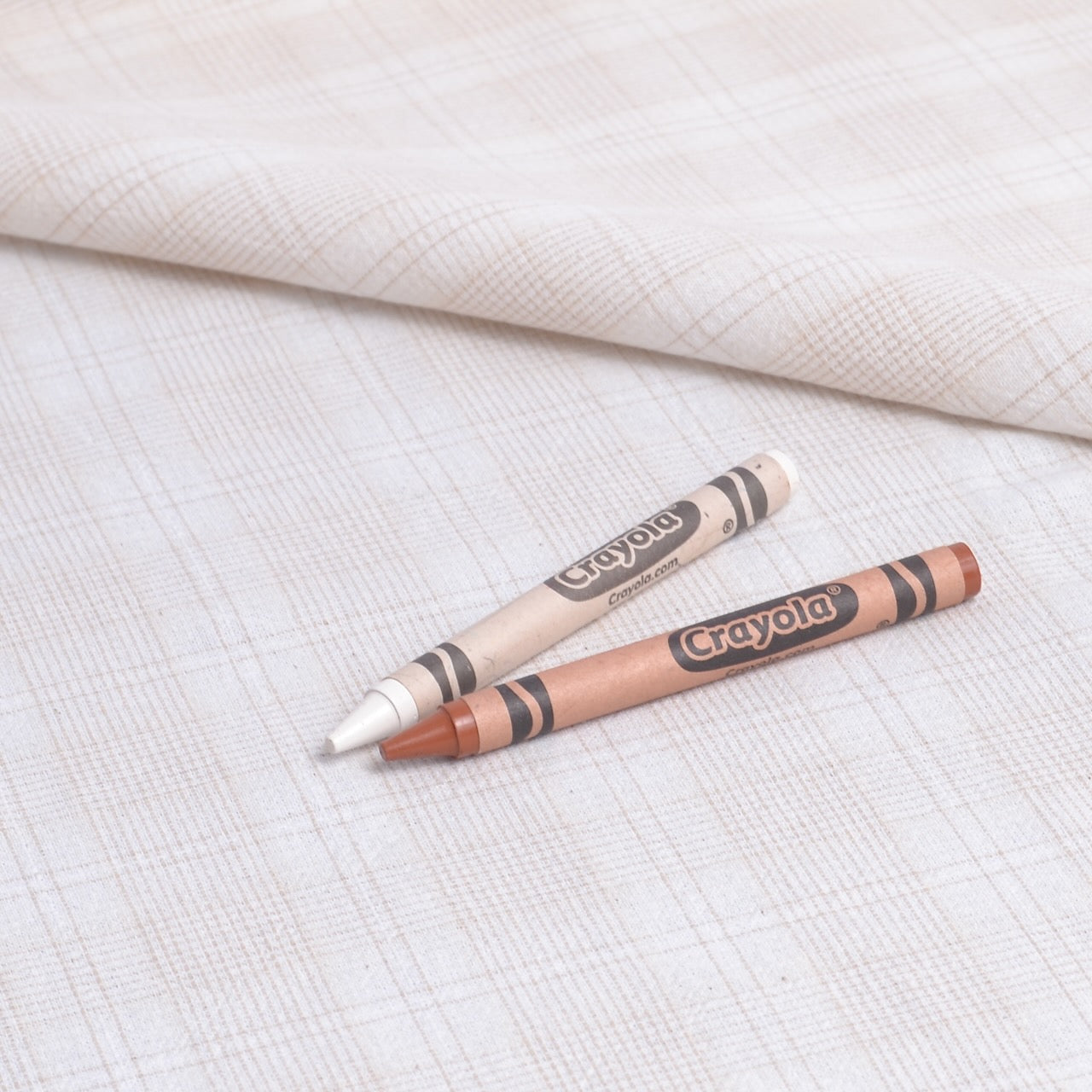 Dyed Yarn Cotton Fabric for Sewing & Quilting beige and white
