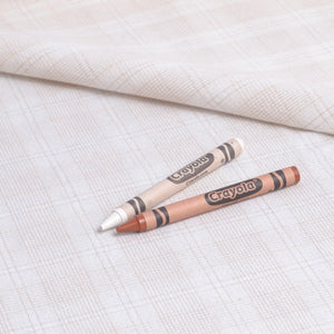 Dyed Yarn Cotton Fabric for Sewing & Quilting beige and white
