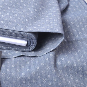 blue dyed yarn cotton fabric for sewing