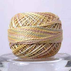 Valdani Variegated Hand Dyed Perle Cotton Thread, Distant Grass M80