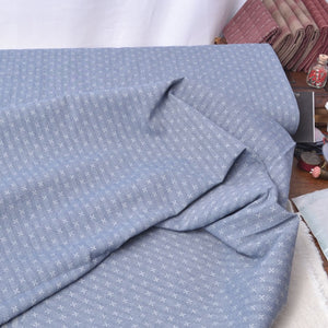 blue dyed yarn cotton fabric for sewing and quilting