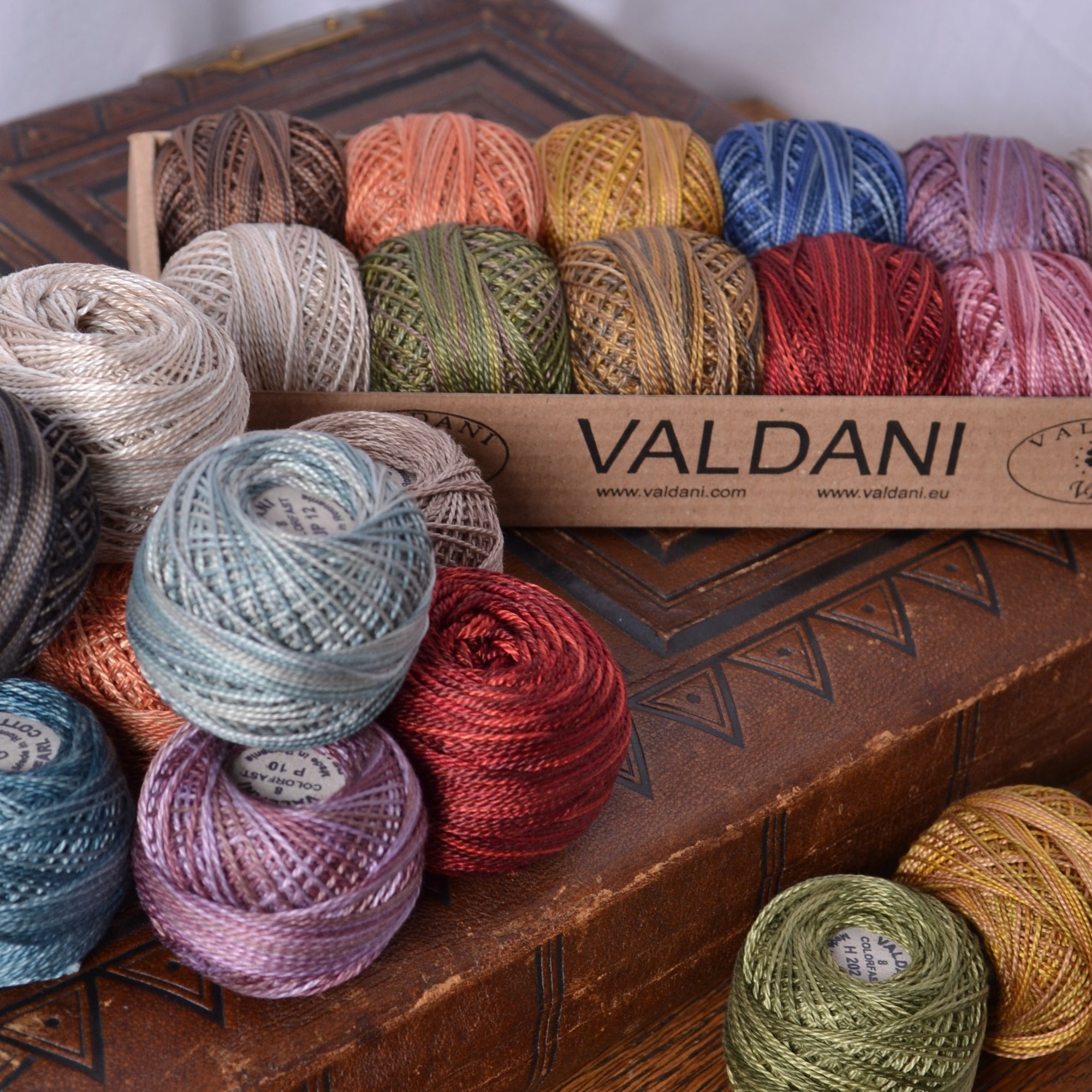 Valdani threads in various colours