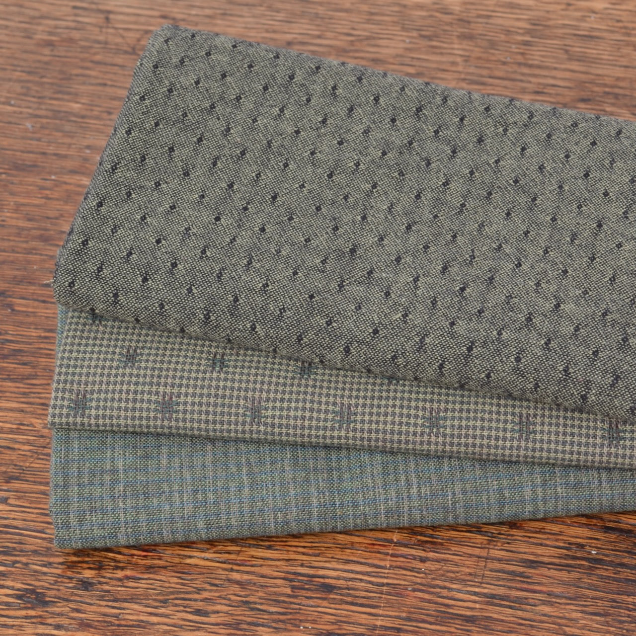 Dyed Yarn Cotton Fabric Bundle of 3