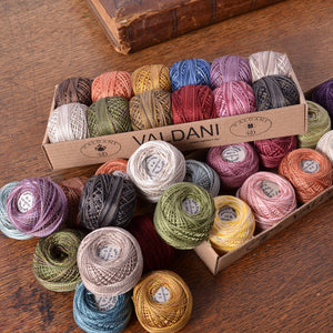 mutiple colours of Valdani perle cotton threads