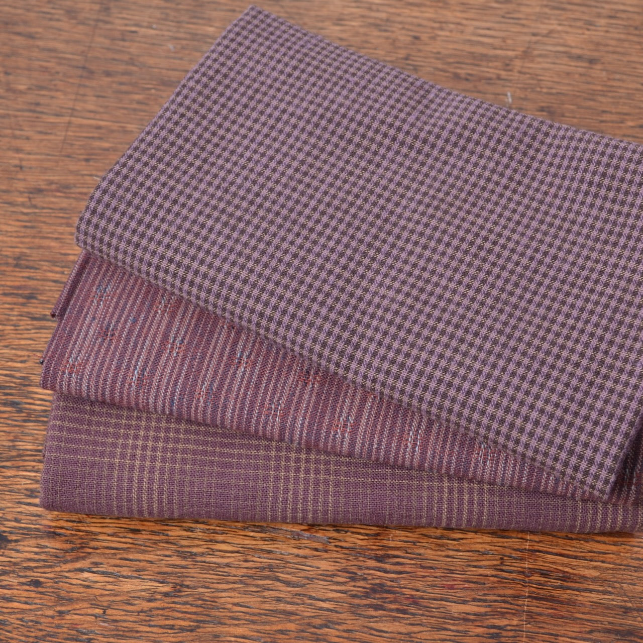 Dyed Yarn Cotton Fabric , Aubergine