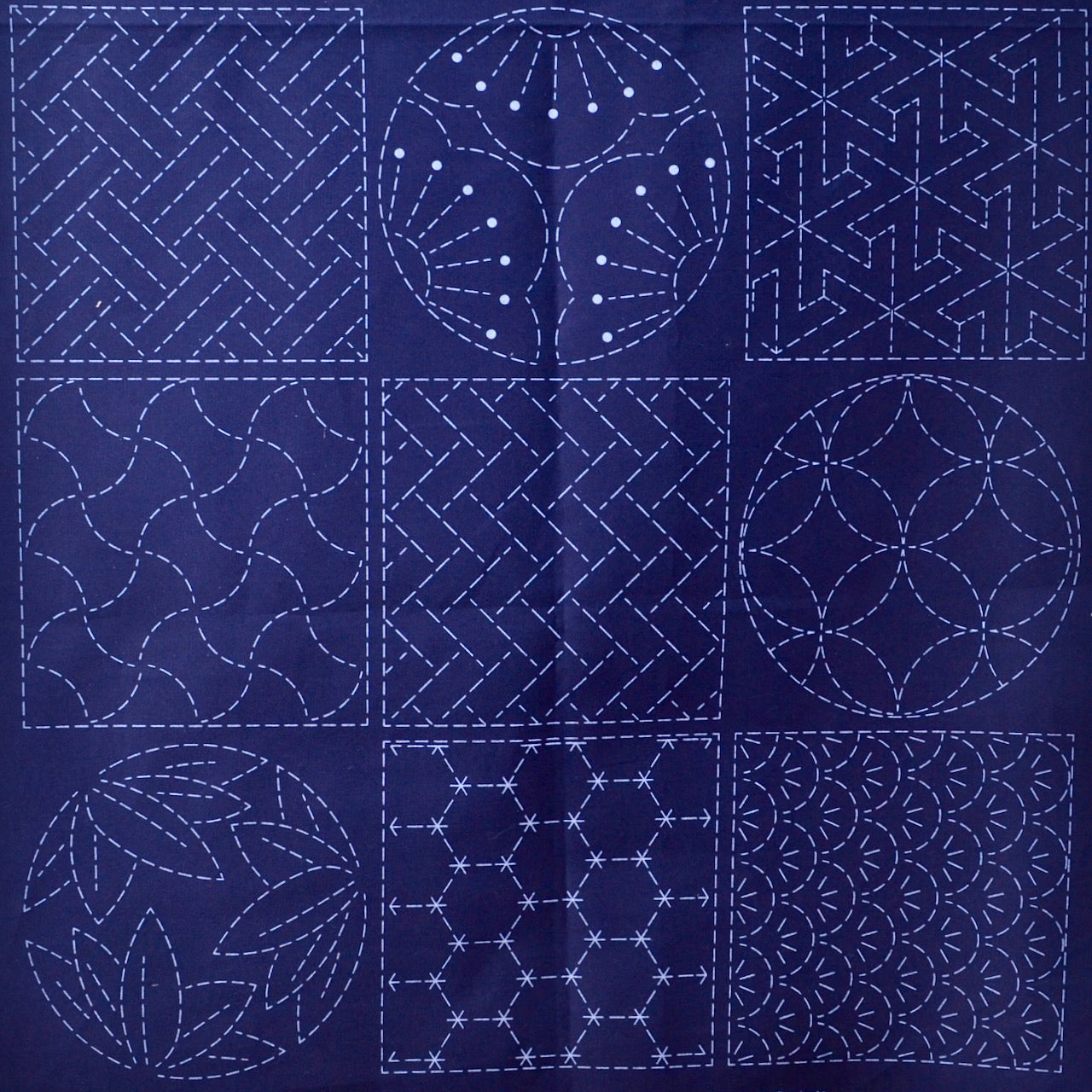 section of new sashiko stitching panel