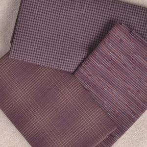 Cotton Fabric Bundle of 3, Aubergine