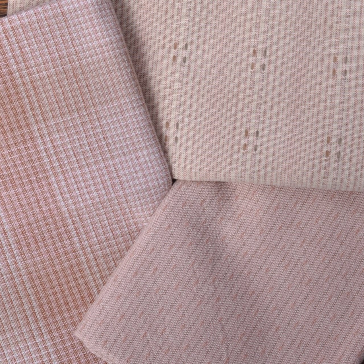 Dyed Yarn Cotton Fabric Bundle of 3